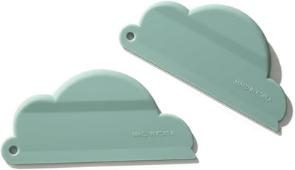 Carrotez Mini Shower Squeegee for Glass Doors, Window Cleaner, 2 Pack, Ivory & Gray