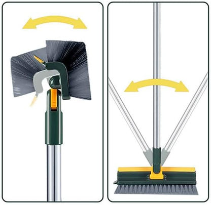 4-in-1 Scalable Cleaning Brush with Long Handle Floor Scrubbers Cleaning Supplies Window Screen Scrub Brush with Long Handle Bathtub Scrubber for Pool Bathtub Toilet Kitchen Bathroom Cleaning Tools