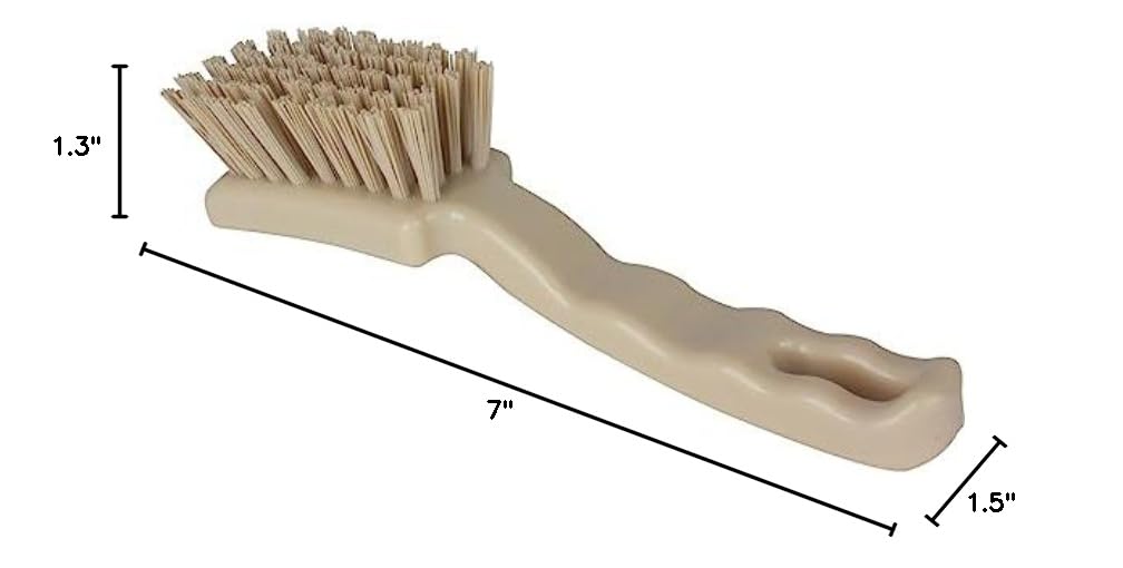 SPARTA 41395EC09 Plastic Scrub Brush, Detail Brush, Kitchen Brush With Hanging Hole For Cleaning, 7 Inches, Green