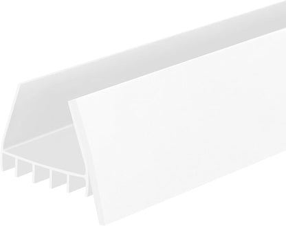 PVC Slide on Door Sweep with Foam Draft Stopper/Sweep for Doors 1" - 1 3/4" Wide - 3 FT Long (Brown)
