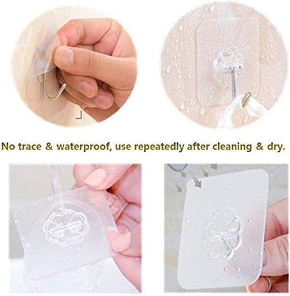 8 Pack Large Adhesive Hooks 22Ib(Max),Waterproof and Rustproof Wall Hooks for Hanging Heavy Duty,Stainless Steel Towel and Coats Hooks to use Inside Kitchen Bathroom Home and Office
