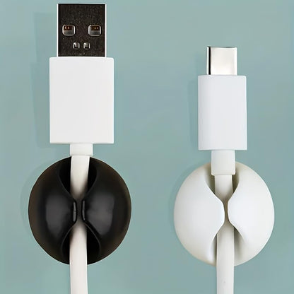 3/6/12pcs Cable Organizer Clips | Adhesive Desktop Cable Holders, Ideal for Home, Office, Wall, Bedside Table Use (6)