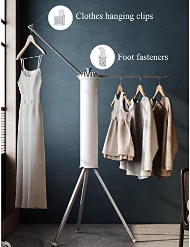 Foldable Portable Space Saving Clothes Drying Rack, Wall Mounted Clothes Rack, Clothes Drying Racks Outdoor,for Drying Cap, Face Mask, Socks, Towels, Underwear, Diapers
