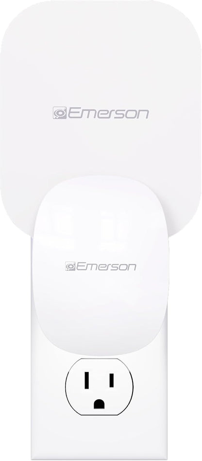 Emerson ITL7103 Plug-in Flying Bug Catcher with UV Light and LED Décor – Indoor Fly, Fruit Fly, Gnat & Moth Catcher, Silent, 24/7 Coverage, Mess-Free, use in Any Room, Includes 3 Glue Cards