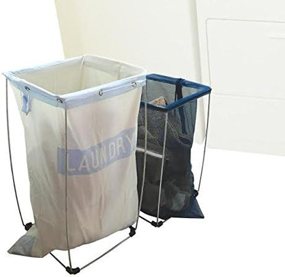 Bag Holder Stand for 39-45 Gallon Plastic & Paper Bags, 30" - For Garbage, Trash, Leaves, Lawn Yard Work, Laundry, Parties - Heavy Duty Indoor Outdoor Portable Metal Rack Dismantles for Easy Storage
