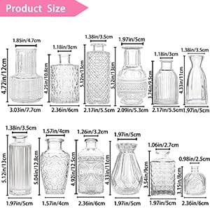 5'' White Ceramic Bud Vases Set of 10,Small Vases in Bulk for Flowers,Mini Vases for Centerpieces,Modern for Floral and Pampas Grass,Boho for Wedding,Party,Table Home Decor