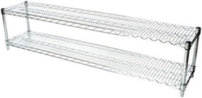 Shelving Inc. 12" d x 30" w Chrome Wire Shelving with 2 Tier Shelves, Weight Capacity 800lbs Per Shelf
