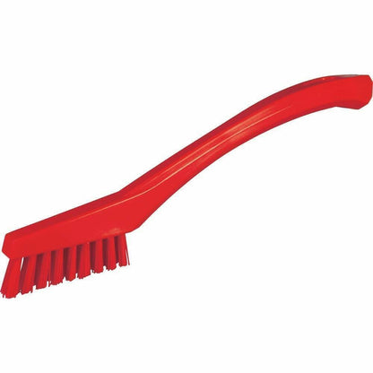 Vikan - 44016 Detail Brush, Multifunctional, Slip-Resistant Cleaning Tool, Extra Stiff Polypropylene & Polyester Bristle, 8 Inch, Yellow