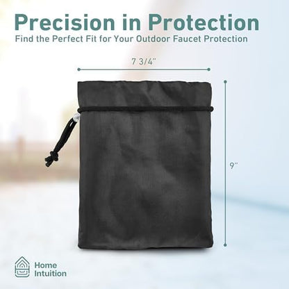 Home Intuition Outdoor Foam Faucet Covers for Winter Freeze Protection, 2 Pack