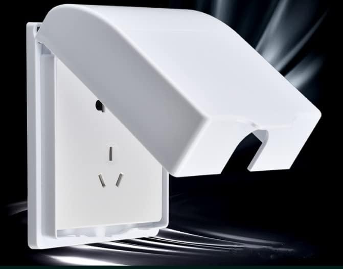 Fielect Weatherproof in Use Outlet Cover Plug Receptacle Protector for Retrofit Siding Construction White 120 Type 137x145x48mm 3Pcs