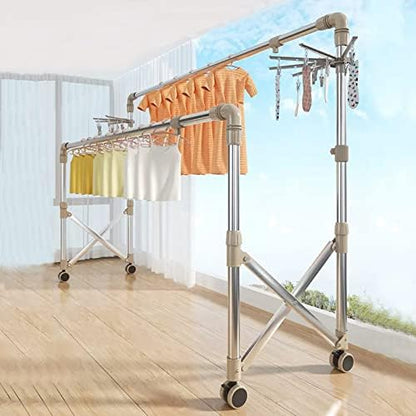Foldable Portable Space Saving Clothes Drying Rack, Wall Mounted Clothes Rack, Clothes Drying Racks Outdoor,for Drying Cap, Face Mask, Socks, Towels, Underwear, Diapers