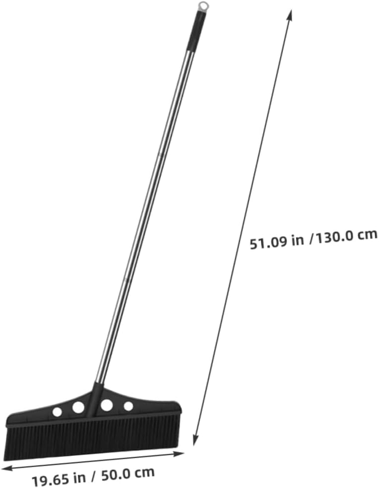 Push Broom Garden Sweeper Heavy Duty Outdoor Broom with Detachable Stainless Steel Handle for Efficient Cleaning of Patios Decks and