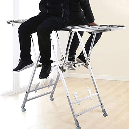 Foldable Portable Space Saving Clothes Drying Rack, Wall Mounted Clothes Rack, Clothes Drying Racks Outdoor,for Drying Cap, Face Mask, Socks, Towels, Underwear, Diapers