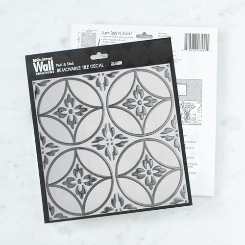 Main Street – 24-Pack of 8 x8 Peel and Stick Backsplash Wallpaper Tiles – Removable Self Adhesive Wall Tile for Kitchen, Renter-Friendly for Your Home and DIY Projects (Patina Copper)