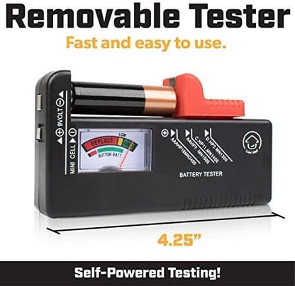 Battery Tester Checker (1 Pack w/Organizer)