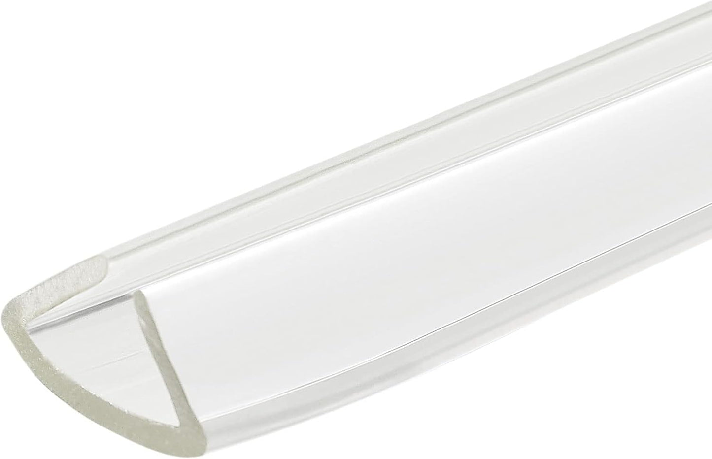 uxcell U Channel Edge Trim, 4.9ft Length Soft Rubber Guard Seal Strip Edge Protector Fit for 1-2mm Edge, (9/32" W x 5/32" H) Clear