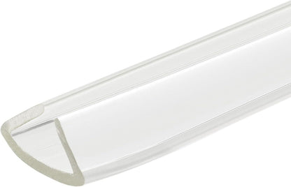 uxcell U Channel Edge Trim, 4.9ft Length Soft Rubber Guard Seal Strip Edge Protector Fit for 1-2mm Edge, (9/32" W x 5/32" H) Clear