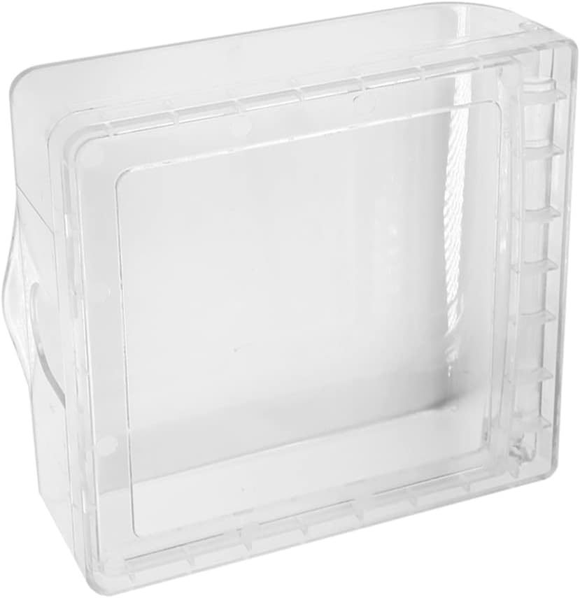 Fielect Weatherproof in Use Outlet Cover Plug Receptacle Protector for Retrofit Siding Construction Transparent 120 Type 142x83x48mm 1Pcs