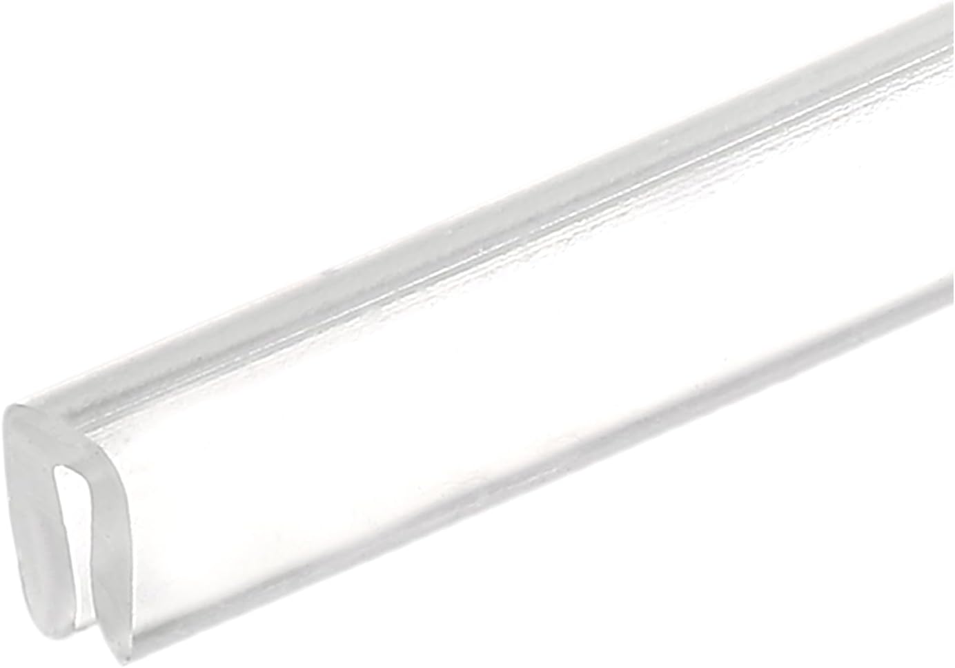PATIKIL U Channel Rubber Edge Trim, (6.6 ft Long x 5/32" Width, 3/64" Slot for 3/64"-5/64" Thick Edge), Flexible Clear Rubber Seal Strip Protector, Suit for - Glass Tables/Metal Sheet