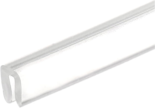 PATIKIL U Channel Rubber Edge Trim, (13.1 ft Long x 3/16" Width, 3/64" Slot for 3/64"-5/64" Thick Edge), Flexible Clear Rubber Seal Strip Protector, Suit for - Glass Tables/Metal Sheet
