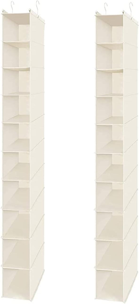 MAX Houser 10-Shelf Hanging Shoe Shelf Organizer, Hanging Shoe Storage for Closet,Pack of 2(Grey)