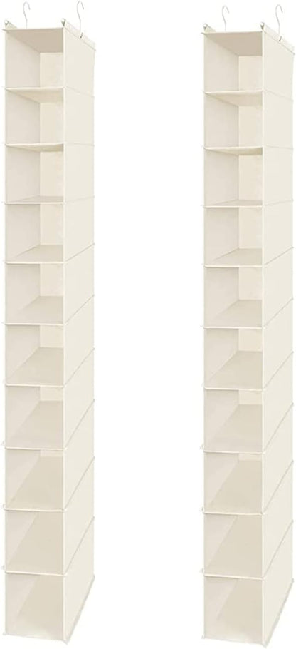 MAX Houser 10-Shelf Hanging Shoe Shelf Organizer, Hanging Shoe Storage for Closet,Pack of 2(Grey)