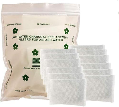 Green Piece® 24 Pack Overstuffed All-Natural Diaper Pail Deodorizer | Activated Charcoal Air Purifier Compatible with Diaper Pails, Shoe Closets, Trash Cans, Pets - Made in The USA by Green Piece
