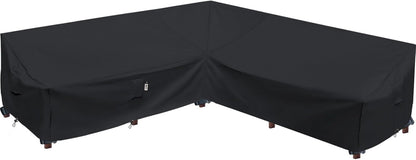 Patio Deck Box Cover, 63x30 Inch Fire Pit Covers with Straps and Handles, Waterproof Heavy Duty Outdoor Furniture Winter Cover for Keter, Suncast, Lifetime Container
