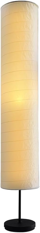 Paper Floor Lamp, Floor Lamps, Paper Standing Lamp, Room Decoration Festival Lantern Light for Bedroom Dresser Living Kids Room Dorm Coffee (White, 46inch)