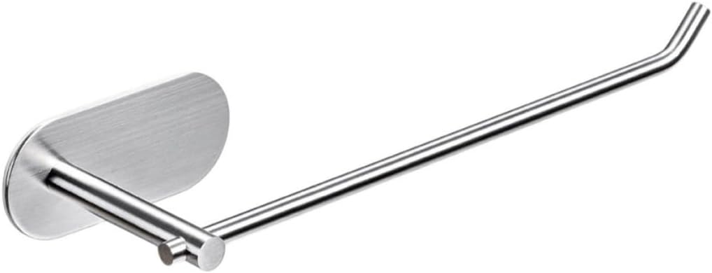 Homoyoyo Self-Adhesive Towel Rack 304 Stainless Steel Heavy-Duty Towel Bar for Kitchen Tools and Cleaning Rags, Silver Wall-Mounted Dish Cloth Holder