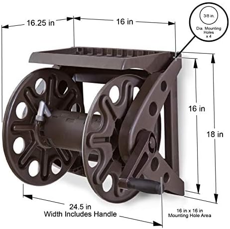 Liberty Basics 510 Wall Mount Hose Reel, Bronze