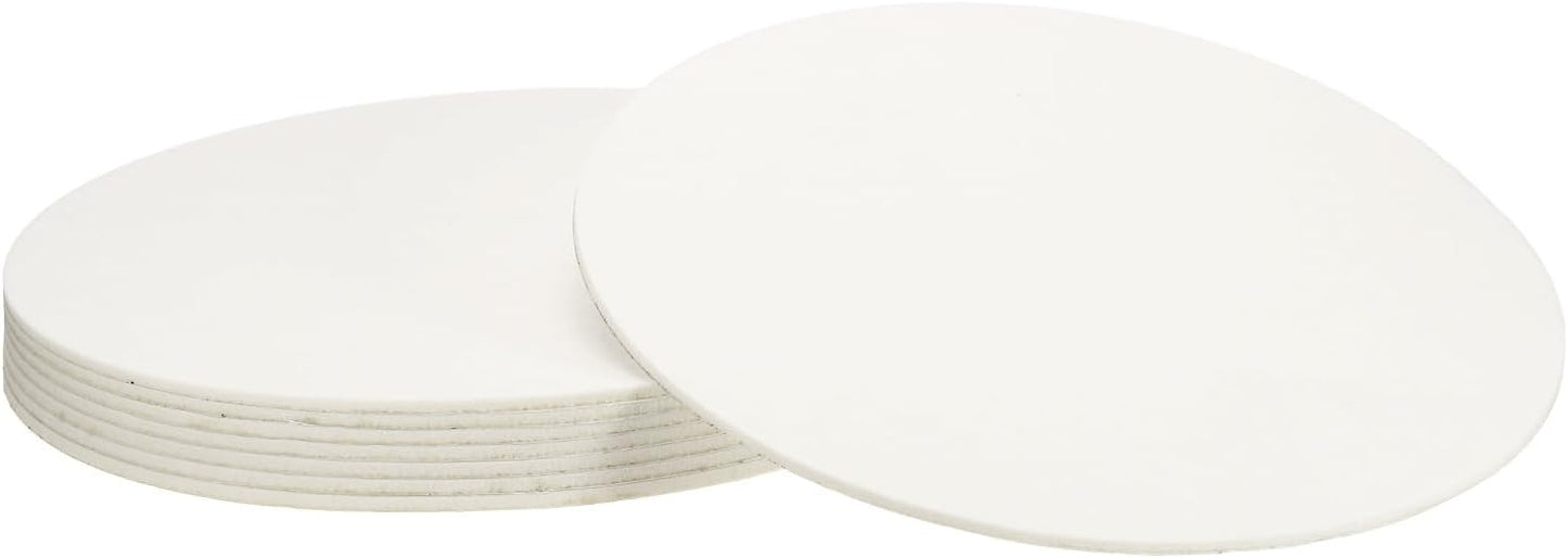 uxcell 32Pcs Non Slip Furniture Pads, 3" Round Self Adhesive Felt Bumpers Noise Reducing Furniture Feet Floor Protector for Chairs Tables Furniture Legs (White 0.2" Thick) - Colors B