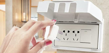 Fielect Weatherproof in Use Outlet Cover Plug Receptacle Protector for Retrofit Siding Construction Transparent 120 Type 142x83x48mm 1Pcs