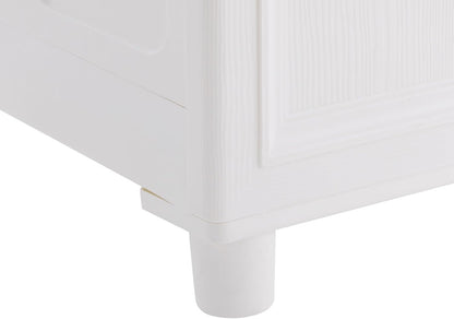 4 Drawer Narrow Floor Cabinet,4 Tier Plastic Slim Storage Cabinet with Drawers,Rolling Storage Cart with Drawers for Small Space,Bathroom,Living Room(8.7" W)