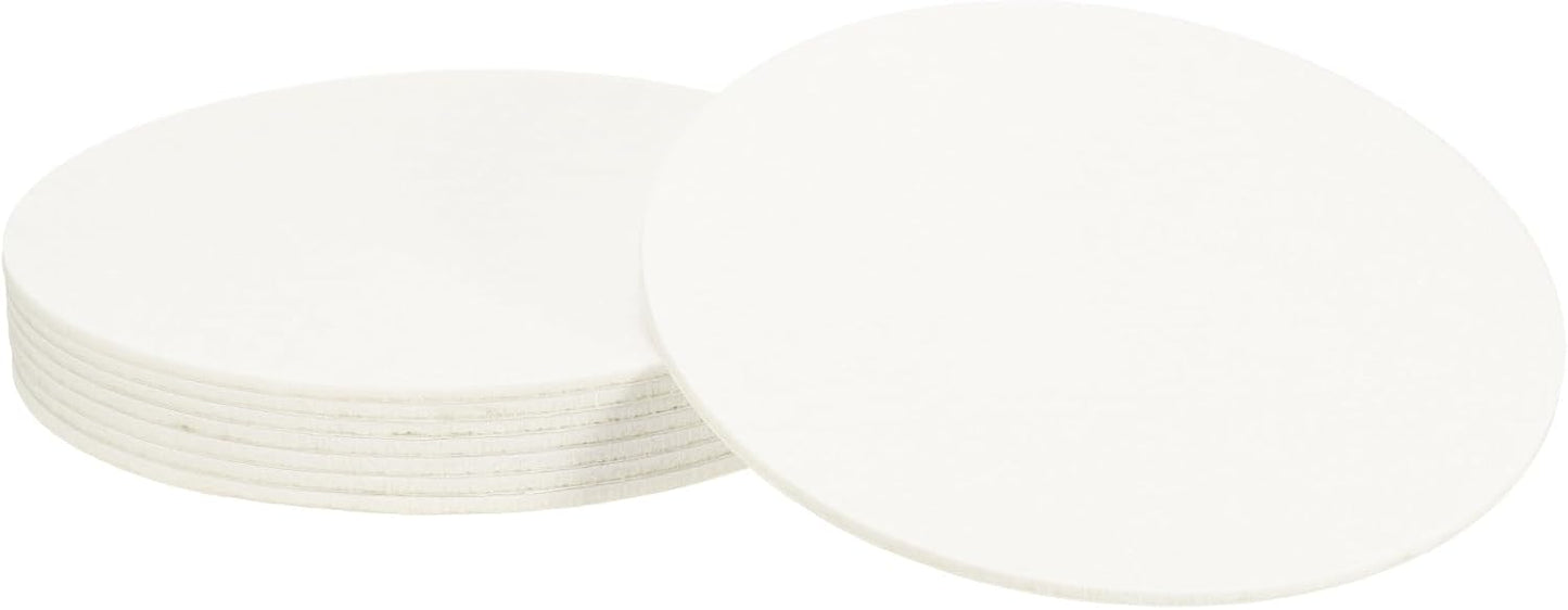 uxcell 32Pcs Non Slip Furniture Pads, 3" Round Self Adhesive Felt Bumpers Noise Reducing Furniture Feet Floor Protector for Chairs Tables Furniture Legs (White 0.2" Thick) - Colors A