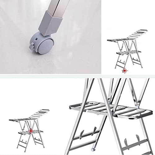 Foldable Portable Space Saving Clothes Drying Rack, Wall Mounted Clothes Rack, Clothes Drying Racks Outdoor,for Drying Cap, Face Mask, Socks, Towels, Underwear, Diapers