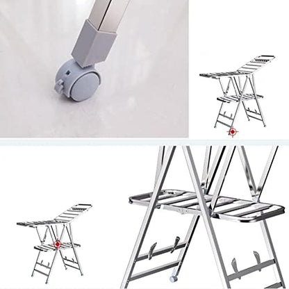 Foldable Portable Space Saving Clothes Drying Rack, Wall Mounted Clothes Rack, Clothes Drying Racks Outdoor,for Drying Cap, Face Mask, Socks, Towels, Underwear, Diapers