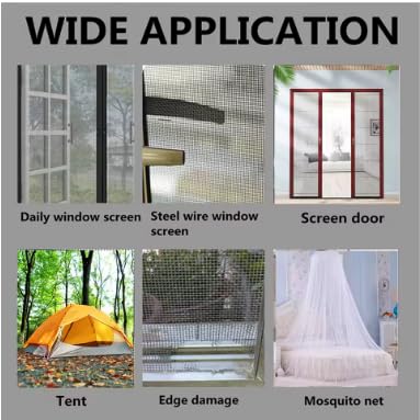 1 pcs Window Mosquito Net Repair Tape Self-Adhesive Window Screen Repair Patch Strong Anti-Insect Fly Mesh Broken Holes Repair Tape（Gray）