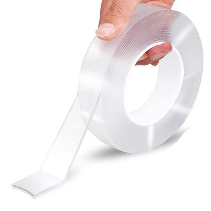 Simple and Practical Washable Nano Double Sided No-Trace Grip Glue Transparent Adhesive Reusable Tape (1 Meter)