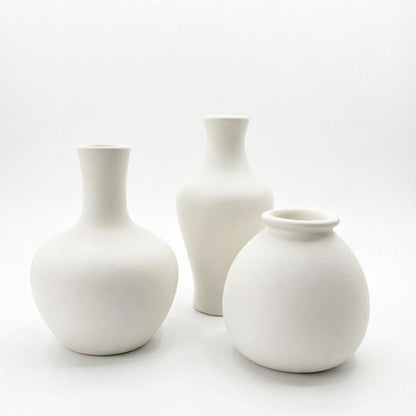 Daittin Small Ceramic Vase Set, Mini Flower Vases for Home Decor, Aesthetic Table Centerpieces for Living Room Bedroom Bathroom Shelf (Style-5)