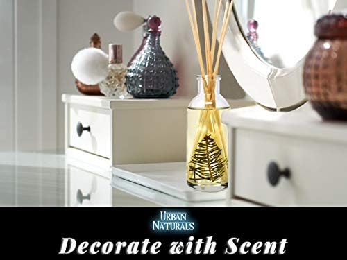 Urban Naturals Smoked Vanilla Reed Diffuser Set with Vanilla Bean, Sandalwood & Leather | Made in the USA - Colors A