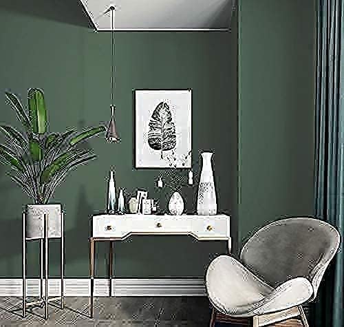 Dimoon 118''x17.7'' Green Peel and Stick Wallpaper Contact Paper Modern Self Adhesive Wall Paper Removable Renter Friendly Textured Solid Color Shelf Cabinet Vinyl Roll (118''x17.7'',Dark Green) - Colors A