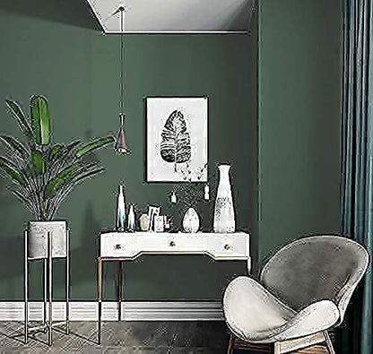 Dimoon 118''x17.7'' Green Peel and Stick Wallpaper Contact Paper Modern Self Adhesive Wall Paper Removable Renter Friendly Textured Solid Color Shelf Cabinet Vinyl Roll (118''x17.7'',Dark Green) - Colors A