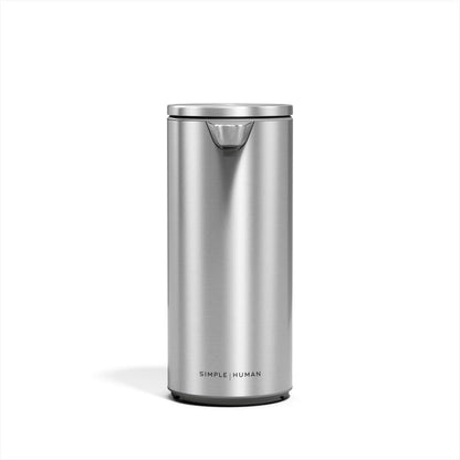 simplehuman Liquid Sensor Pump with Caddy, 9 oz Automatic Soap Dispenser for Kitchen and Bathroom, Touchless Motion Sensor, Variable Dispense, Rechargeable, High-Grade White Steel