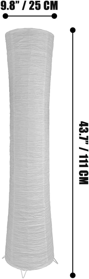 44 Inch Paper Floor Lamp, Floor Lamps for Living Room, Paper Standing Lamp, Room Decoration Festival Lantern Light for Bedroom Living Room Kids Dorm Coffee