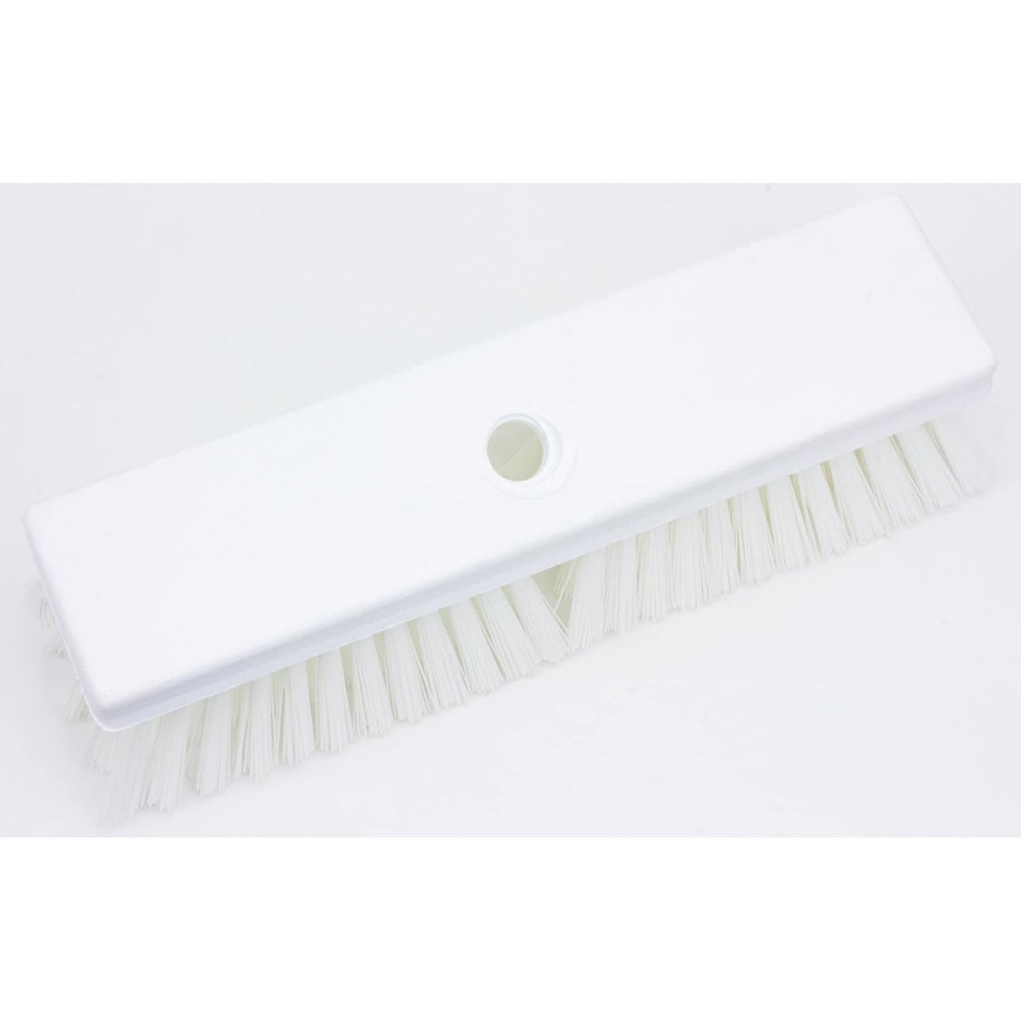 SPARTA Plastic Floor Scrub Brush, Brush Head Only, Deck Brush with ACME Standard Thread Fitting for Deck, Industrial Kitchens, and Hospitals, 10 Inches, Yellow