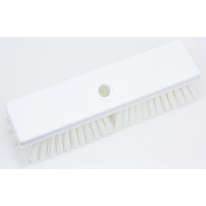 SPARTA Plastic Floor Scrub Brush, Brush Head Only, Deck Brush with ACME Standard Thread Fitting for Deck, Industrial Kitchens, and Hospitals, 10 Inches, Yellow