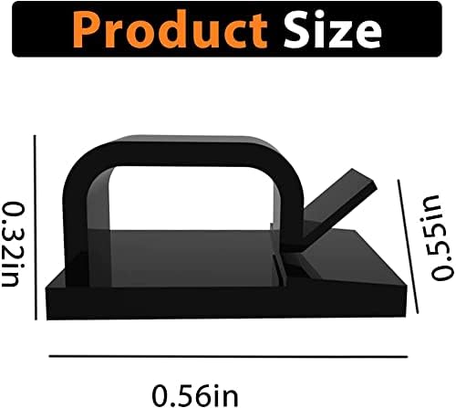 50pcs Cable Clips, Adhesive Cable Organizer Cord Holder, Durable Strong Cable Wire Management for Car, Office and Home (Transparent)