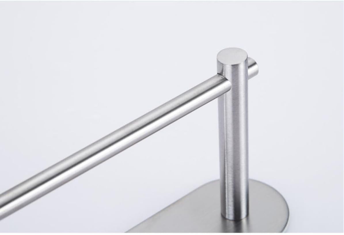 Homoyoyo Self-Adhesive Towel Rack 304 Stainless Steel Heavy-Duty Towel Bar for Kitchen Tools and Cleaning Rags, Silver Wall-Mounted Dish Cloth Holder