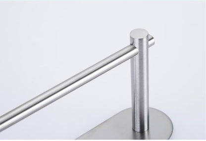 Homoyoyo Self-Adhesive Towel Rack 304 Stainless Steel Heavy-Duty Towel Bar for Kitchen Tools and Cleaning Rags, Silver Wall-Mounted Dish Cloth Holder
